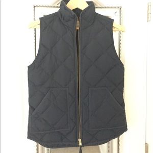 J. Crew navy quilted vest